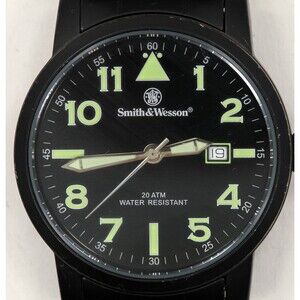 Smith & Wesson Pilots Watch Black Dial Analog Stainless Steel Back 39mm SWW-167